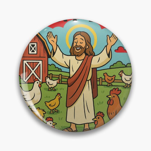 Item preview, Criando pollos Jesús alabando a Funny Farm designed and sold by gpkool.