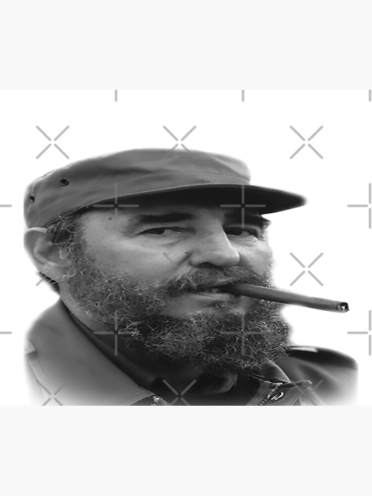 Fidel Castro with a Cigar Marxist-Leninist Design for Stickers, Apparel  Accessories Cuban Revolutionary Leader Art Retro Communist Symbolism