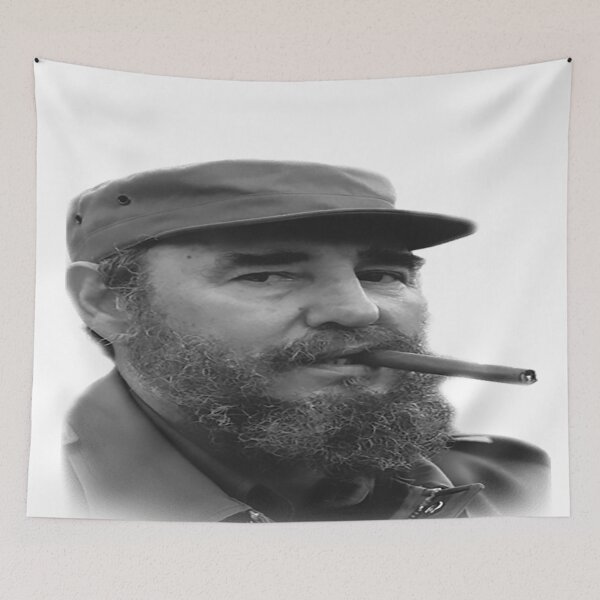 Item preview, Fidel Castro with a Cigar | Marxist-Leninist Design for Stickers, Apparel & Accessories | Cuban Revolutionary Leader Art & Retro Communist Symbolism designed and sold by RevolutionToday.