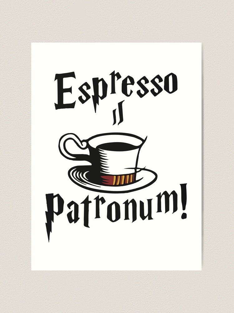 Taza Térmica con ilustración Potter y frase Espresso Patronum