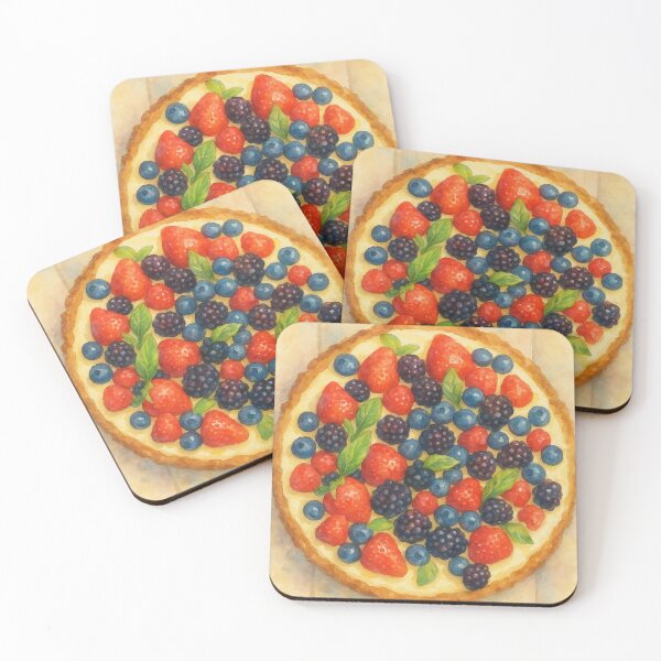 Item preview, Watercolor Fruit Tart  designed and sold by Pacika.