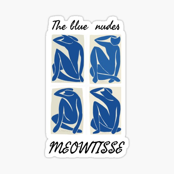 Item preview, The Blue Nudes by Hanri Meowtisse  designed and sold by The DayDreamer Cats .