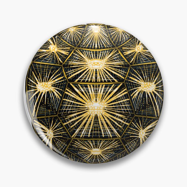 Item preview, Radiated tortoises art deco black and gold turtle designed and sold by beesocks.