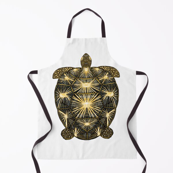 Item preview, Radiated tortoises art deco black and gold turtle designed and sold by beesocks.