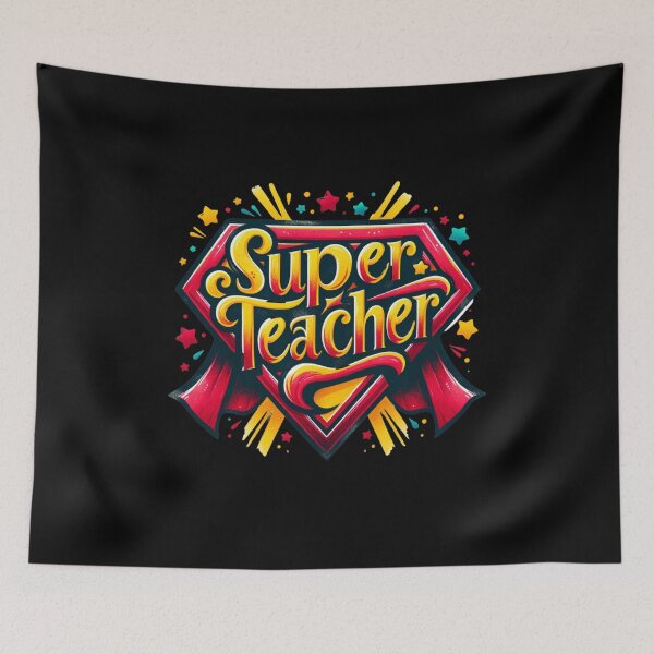 Item preview, Super Teacher Graphic Design: Heroic thank you for dedicated teachers – vector illustration in comic style designed and sold by KolbaVison.