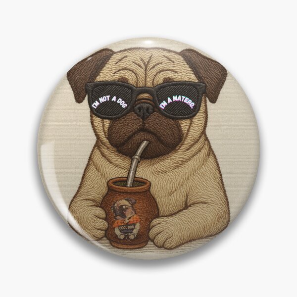 Item preview, Cool Dog Mateando" – The Most Mate-Drinking Pug designed and sold by Sofiabenit1.