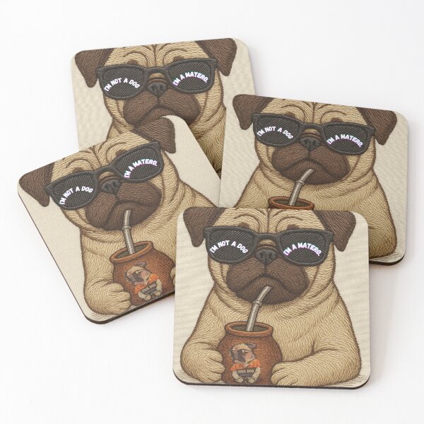 Item preview, Cool Dog Mateando" – The Most Mate-Drinking Pug designed and sold by Sofiabenit1.