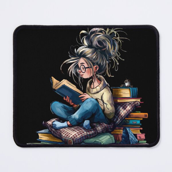 Item preview, Comic Design: Reading Student, Books, Pillow - Motif for Creative Minds designed and sold by KolbaVison.