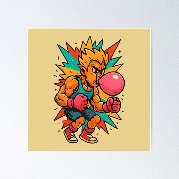 Item preview, Bubblegum Berserk – Crazy Candy Warrior designed and sold by TeeLabDesign.
