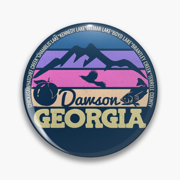 Artikelvorschau, Dawson Georgia Sonnenuntergang Retro Vintage Lokales Stolz-Logo entworfen und verkauft von CRHPOD20.
