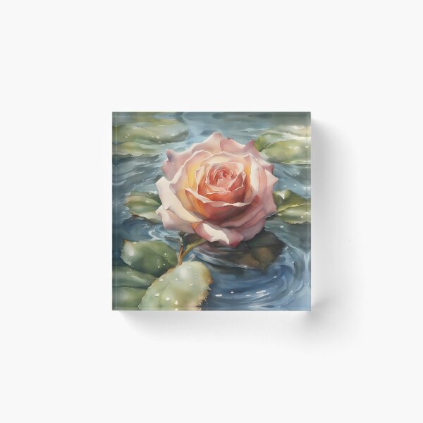 Item preview, Pink Rose in Water designed and sold by BookCovered.