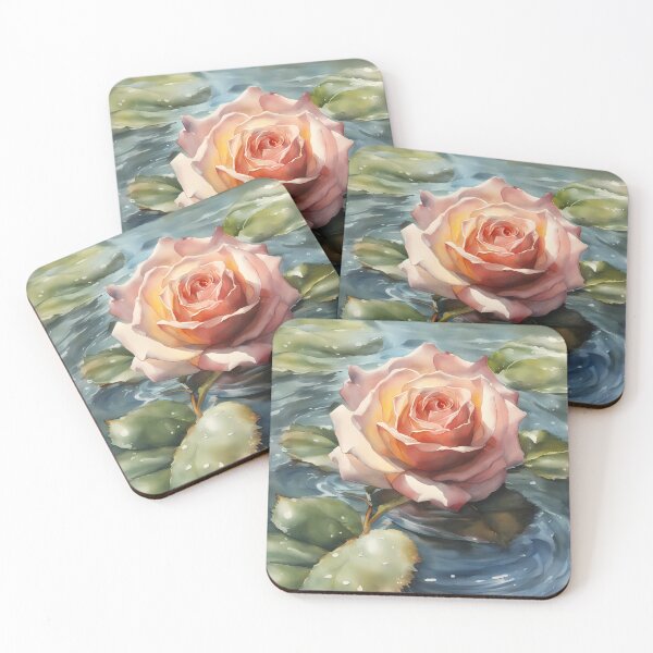 Aperçu de l'œuvre Rose rose dans l'eau créée et vendue par CalmnessbyChoice.