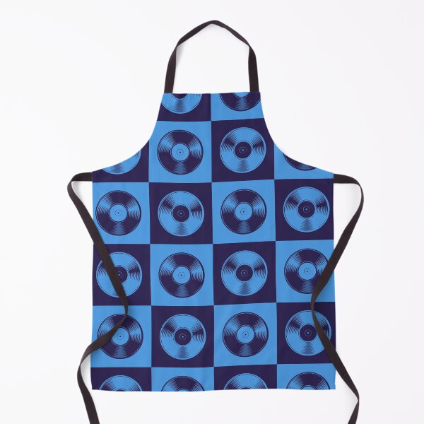 Item preview, Blue and Navy Vinyl Album Checkered Pattern designed and sold by PILANTROP.
