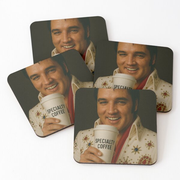 Item preview, Elvis Presley Drinking Coffee designed and sold by MiguelCoffee.