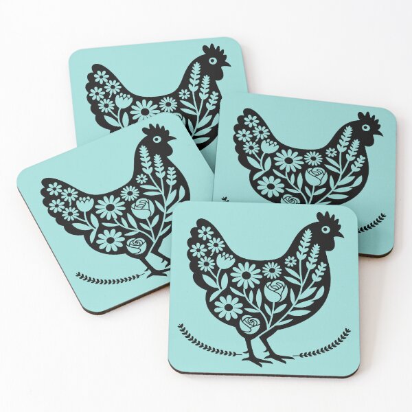 Item preview, Floral Hen Silhouette designed and sold by theartfulaspie.