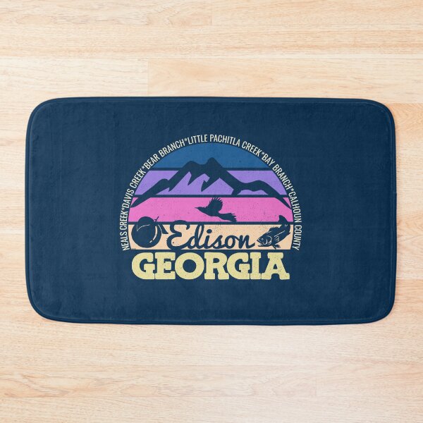 Item preview, Edison Georgia Sunset Retro Vintage Local Pride Logo designed and sold by CRHPOD20.