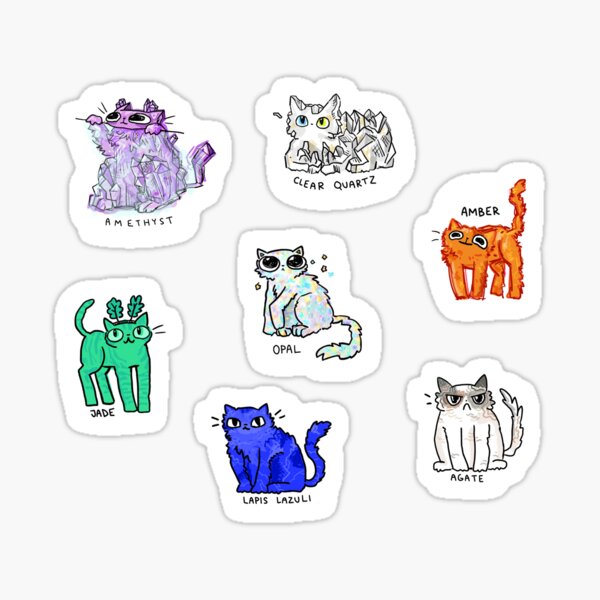 Copy of gem cats 4 Sticker