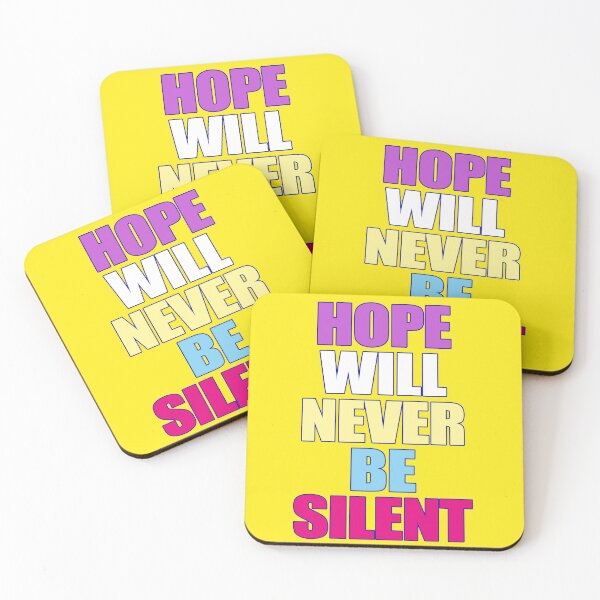Item preview, Hope will never be silent, anti racism quote designed and sold by Mauswohn.
