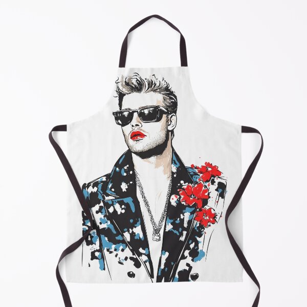 Item preview, Fashionable man with flowers and red lipstick designed and sold by GennyBunny.