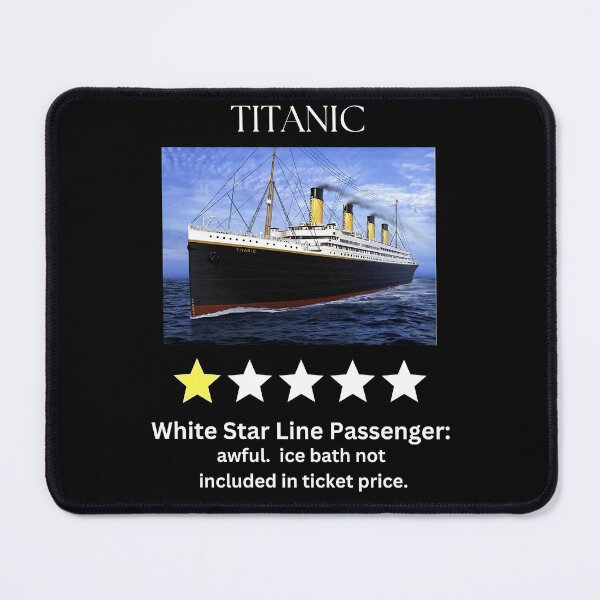 Item preview, Funny Titanic One Star Review, Historical Ship Graphic, Unique Titanic Design, Gift Idea designed and sold by Paul's Picks Shop.