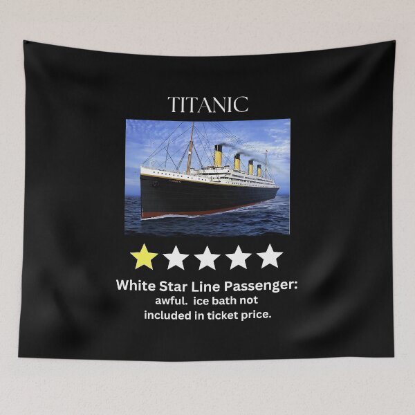 Item preview, Funny Titanic One Star Review, Historical Ship Graphic, Unique Titanic Design, Gift Idea designed and sold by Paul's Picks Shop.
