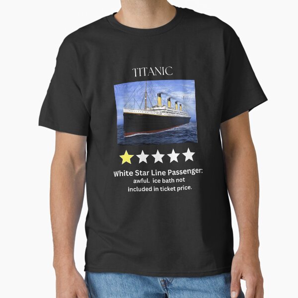 Item preview, Funny Titanic One Star Review, Historical Ship Graphic, Unique Titanic Design, Gift Idea designed and sold by Paul's Picks Shop.