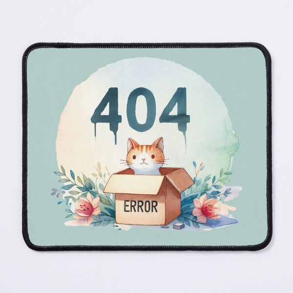 Item preview, Error 404, geek cat in a box designed and sold by Celedrine-art.