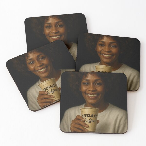 Item preview, Whitney Houston Drinking Coffee designed and sold by MiguelCoffee.