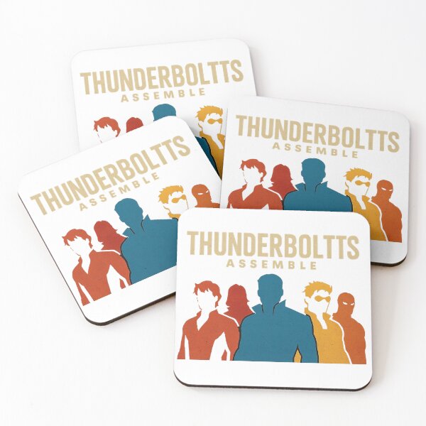 Item preview, Thunderbolt Team Assemble – Retro Superhero Silhouette Design designed and sold by JuliJoy.