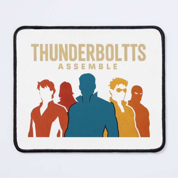Item preview, Thunderbolt Team Assemble – Retro Superhero Silhouette Design designed and sold by JuliJoy.