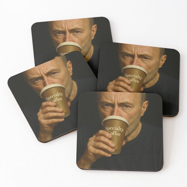 Item preview, Phil Collins Drinking Coffee designed and sold by MiguelCoffee.