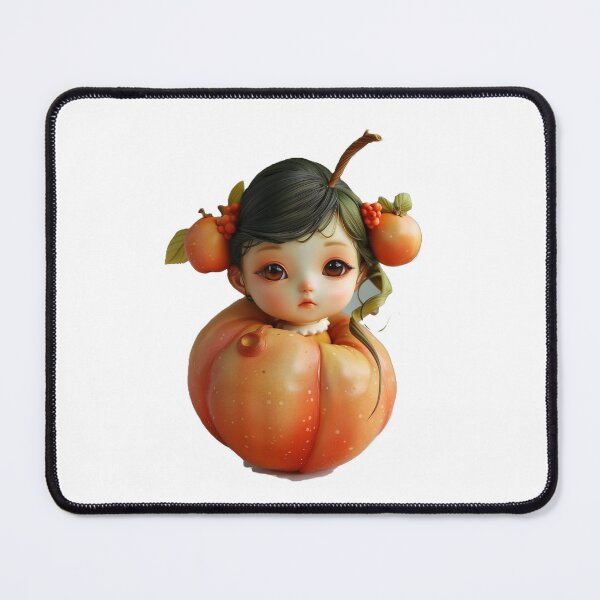 Item preview, Apple Blossom Baby – Whimsical Kawaii Fruit Girl Art designed and sold by Kat's Design Hub.