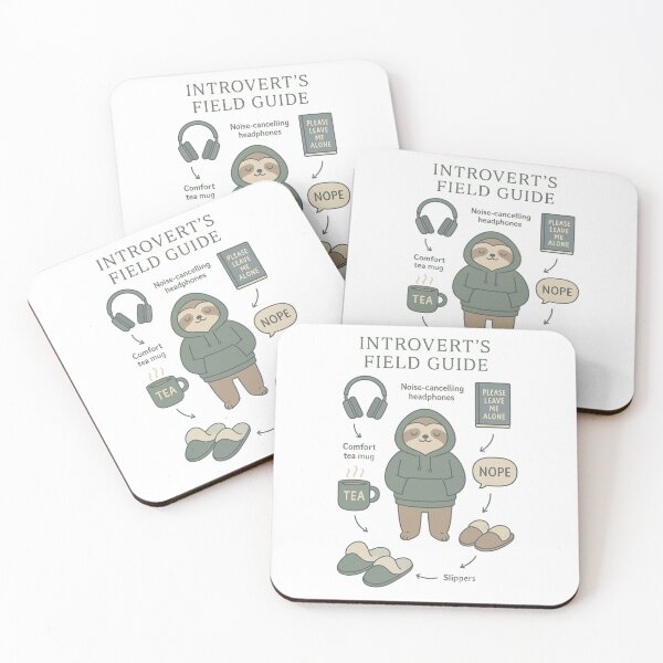 Item preview, Introvert Sloth Field Guide Cozy Art Print designed and sold by Rushurban.
