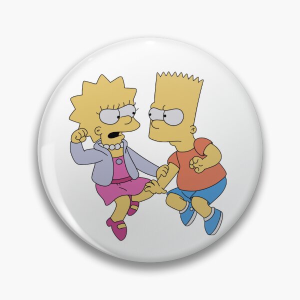 Artikelvorschau, Bart und Lisa Simpson kämpfen entworfen und verkauft von WillowTreeArt.