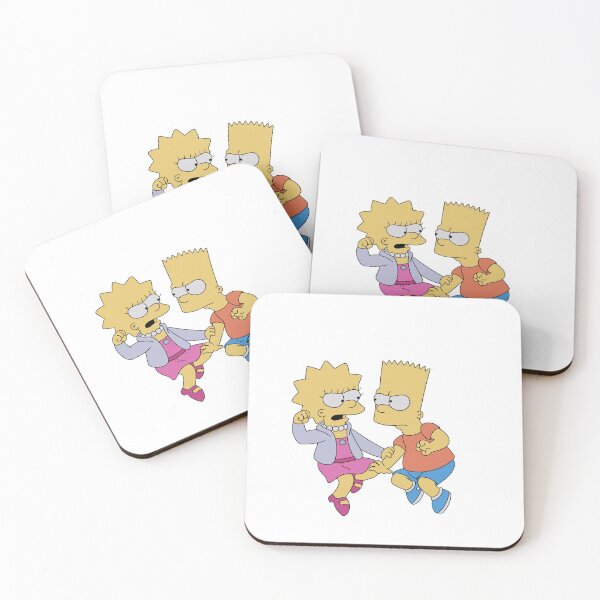 Artikelvorschau, Bart und Lisa Simpson kämpfen entworfen und verkauft von WillowTreeArt.