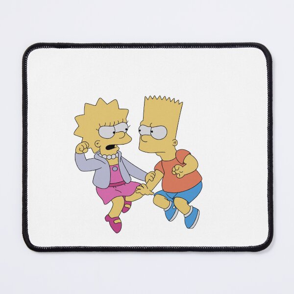 Artikelvorschau, Bart und Lisa Simpson kämpfen entworfen und verkauft von WillowTreeArt.