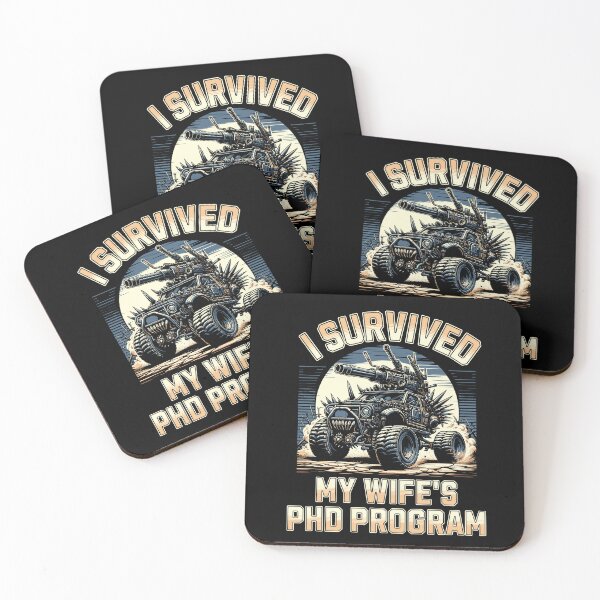 Item preview, I Survived My Wife's PhD Program | Spouse PhD Graduation | Partner PhD Graduation | Wife PhD Graduation | Wife Doctorate designed and sold by jadedscientist.