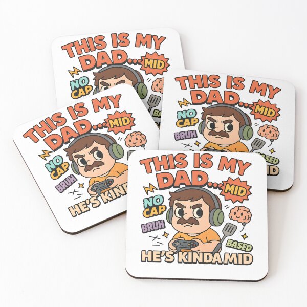 Item preview, This Is My Dad… He’s Kinda Mid | Funny Gen Z Gamer Dad Digital Art | Authentic Father’s Day Meme Print 2025 designed and sold by AnnDesignStudio.
