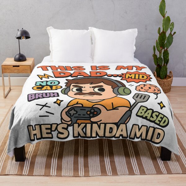 Item preview, This Is My Dad… He’s Kinda Mid | Funny Gen Z Gamer Dad Digital Art | Authentic Father’s Day Meme Print 2025 designed and sold by AnnDesignStudio.