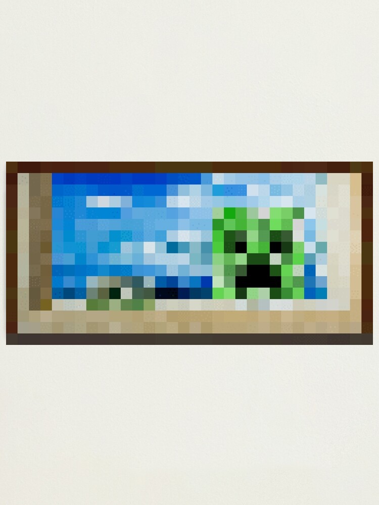 'Creebet' Minecraft Painting Photographic Print