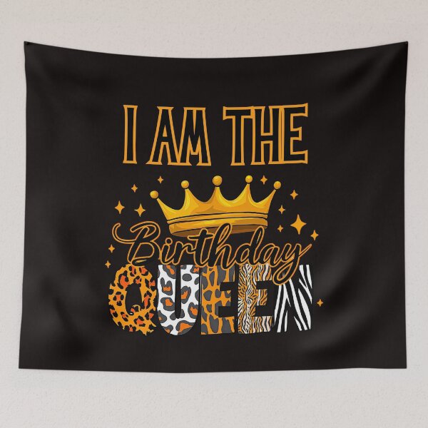 Item preview, I Am the Birthday Queen – Glam Party Quote for Her designed and sold by WHDProduction45.