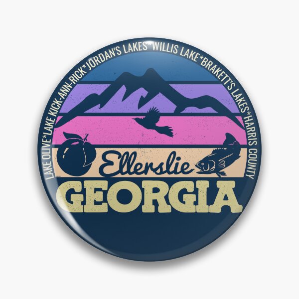 Artikelvorschau, Ellerslie Georgia Sonnenuntergang Retro Vintage Lokales Stolz-Logo entworfen und verkauft von CRHPOD20.