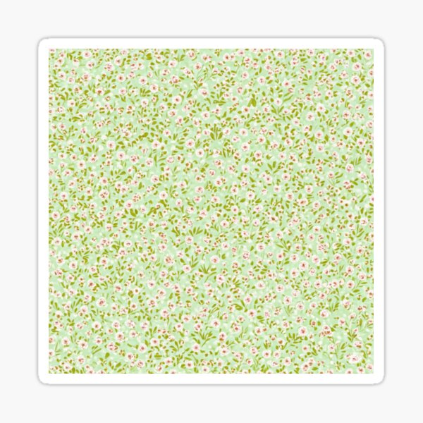 Item preview, Mint Green Ditsy Floral Watercolor Pattern designed and sold by Softbloom Studio.