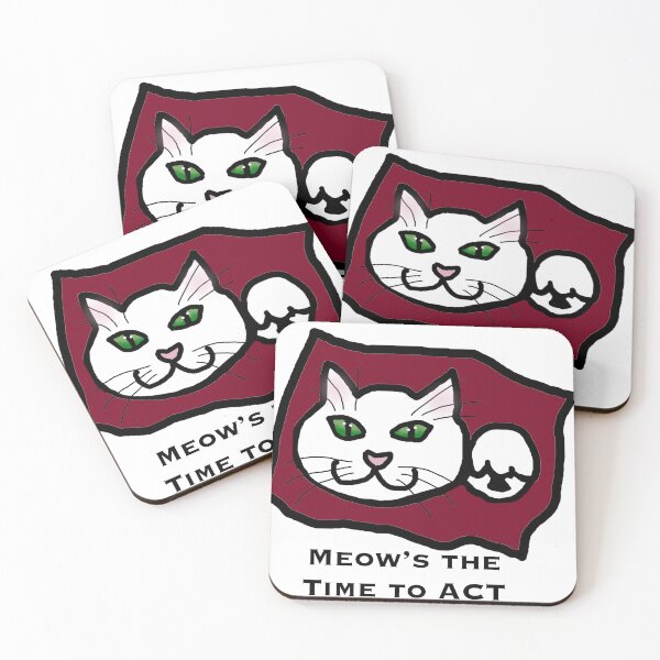 Item preview, Meow's the time to act designed and sold by CindyVindi.