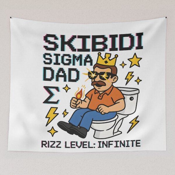 Item preview, Skibidi Sigma Dad | Rizz Level: Infinite | Gen Z Meme Father’s Day Digital Art 2025 designed and sold by AnnDesignStudio.