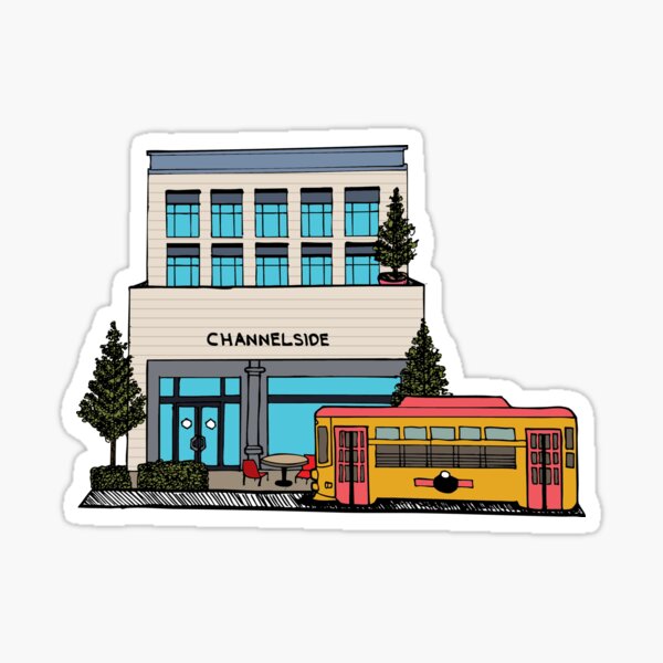 Item preview, Trolley Passing Through Channelside in Tampa designed and sold by Melody Valberg.