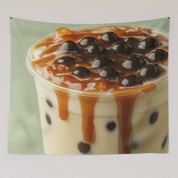 Item preview, Caramel drizzle bubble tea designed and sold by anytka.