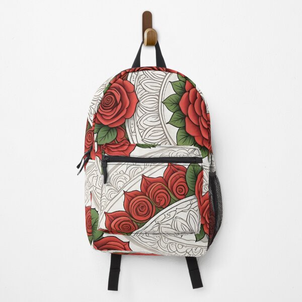 Item preview, Red Rose Mandala Elegant Floral Art designed and sold by MandalasShops.