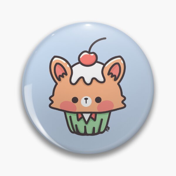 Item preview, Foxy Cupcake | Kawaii Dessert Animal Mashup designed and sold by Sugar-Bubbles.