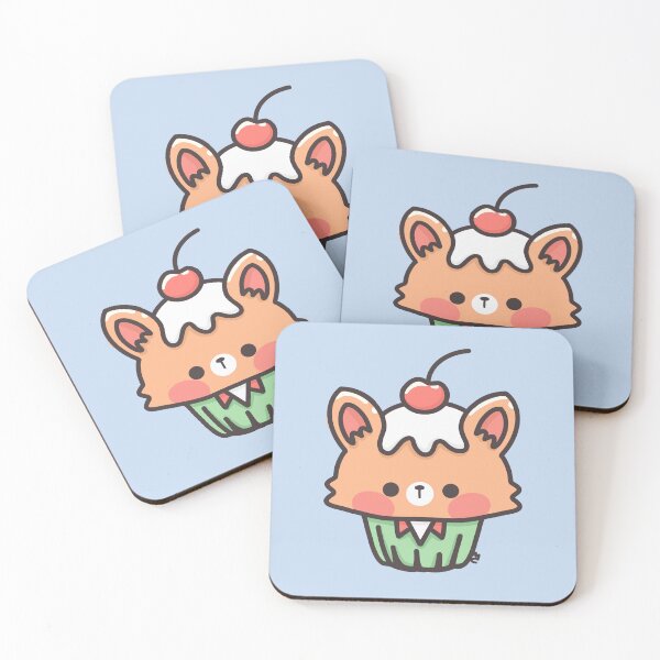 Item preview, Cupcake de zorro | Postre kawaii con animales designed and sold by Sugar-Bubbles.